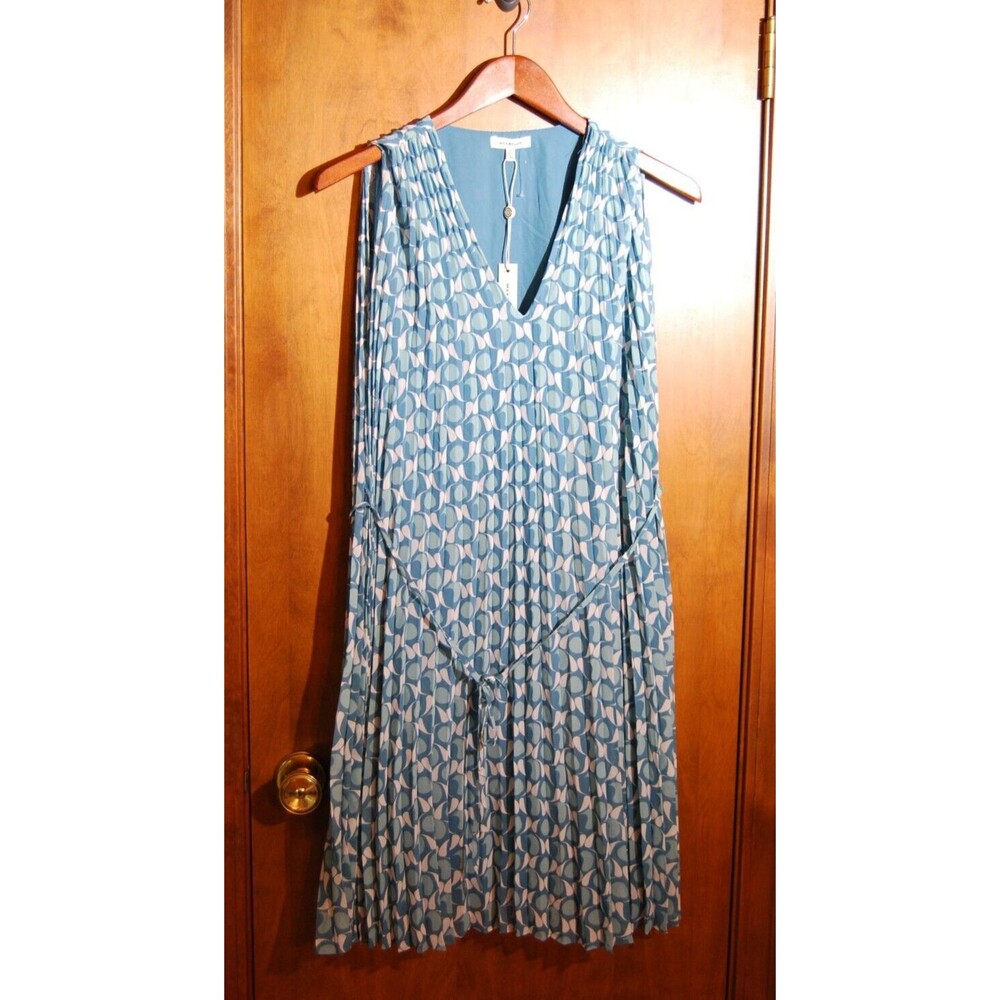 New Max Studio women's dress size s Geometric Pleated Trapeze Dress